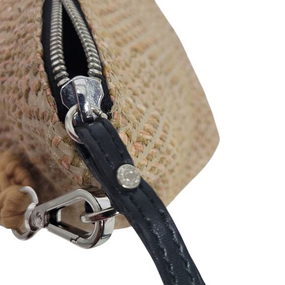 Gianni Chiarini Firenze Straw Bag Tan Woven Shoulder Slouchy Hobo Raffia Leather - Picture 10 of 16